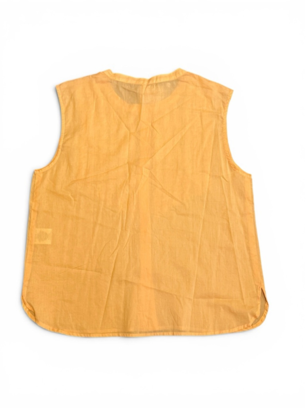 Roper Womens Orange Cotton Sleeveless Ruffle Western Blouse Sz Med NWT - Picture 3 of 7